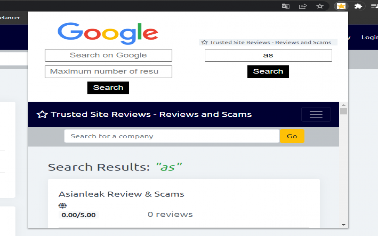 Advanced search popup Preview image 3