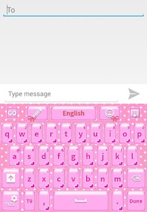 GO Keyboard Pink Heart Screenshots 1