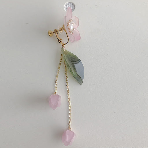 Title 1, Long Petal Floral Tassel Earrings, elegant and ...