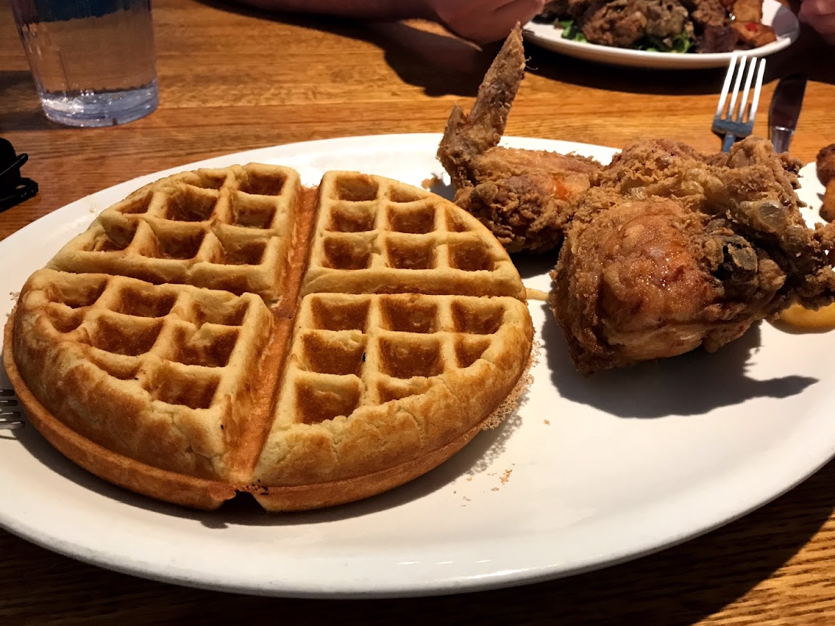 Chicken, waffles, soooo good.