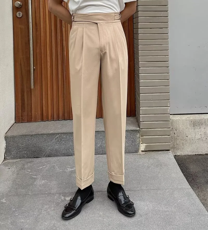 Harem Heren Ninth Broek Fashion Merk Draped Suit Broek Losvallende Pasvorm Comfortabel Veelzijdig Stijlvol voor Kostuums
