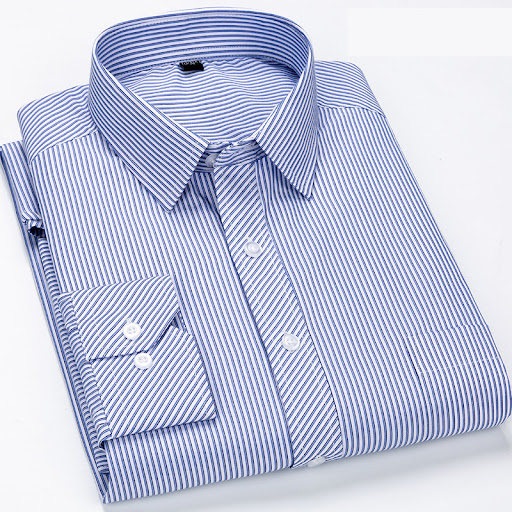Title 3, Mens Pinstripe Long-Sleeved Comfortable Shirt....