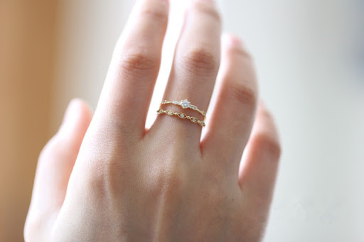 Title 9, S925 Sterling Silver Plated 14K Gold Ring Elega...