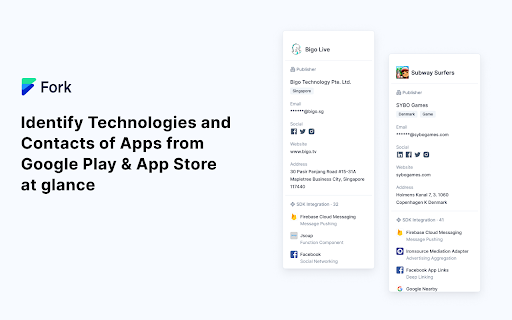 Fork.ai - Identify Technologies on Mobile App