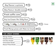 Natural Ice Cream menu 2