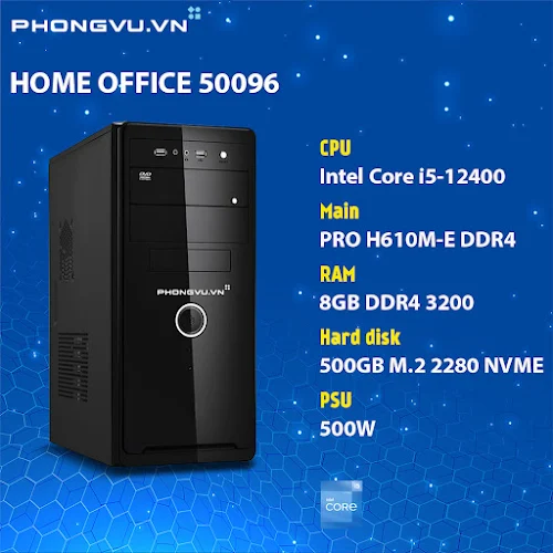 PC PV Home Office 50096 (i5-12400/8GB/500GB SSD/No OS)