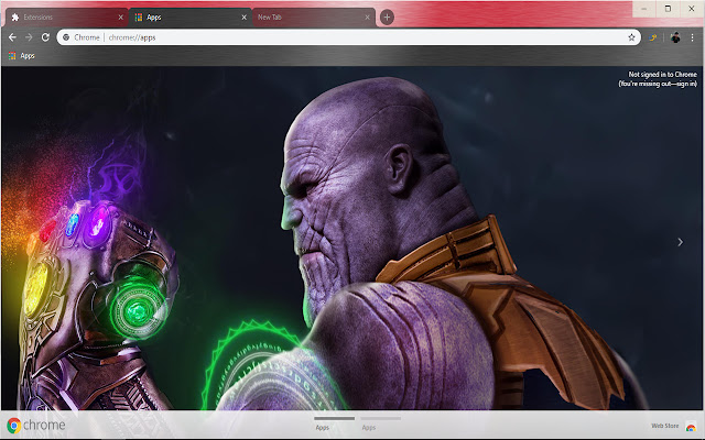 Thanos Infinity Gauntlet - Avengers Endgame chrome extension