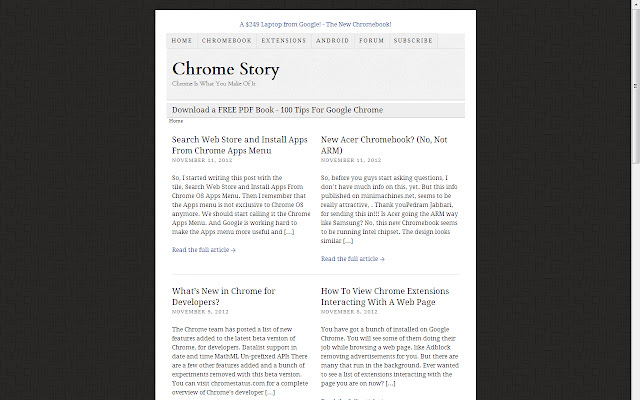 Chrome Story chrome extension