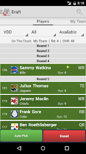 NFL Fantasy Cheat Sheet 2015 Screenshots 7