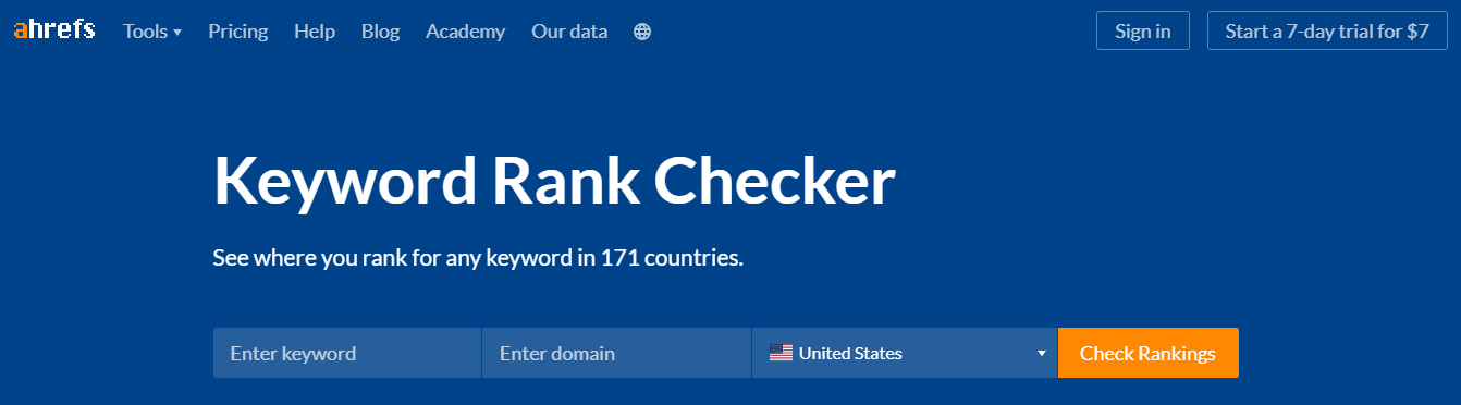 Ahrefs Rank Checker