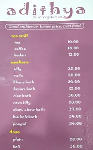 Adithya menu 1