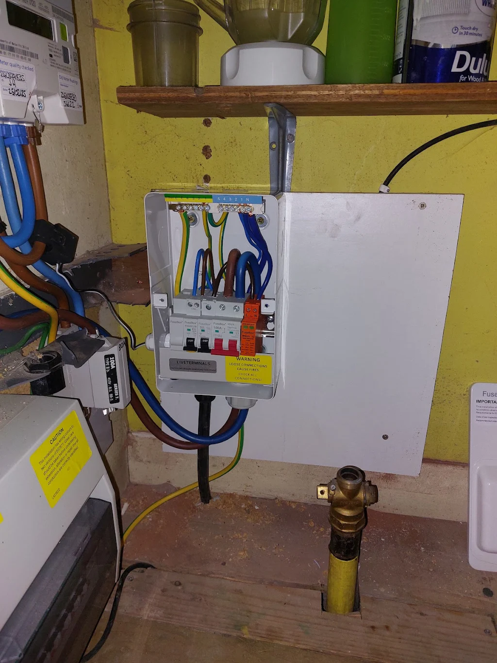 Small consumer unit for EV charger