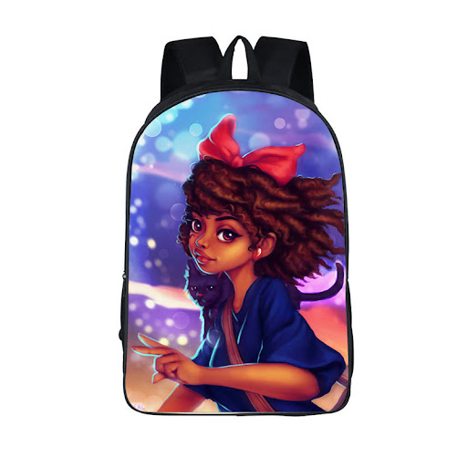 Title 8, 3D African Girl New Cartoon Print Backpack for ...