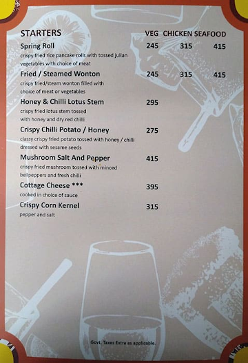 Attitude Kitchen & Bar menu 