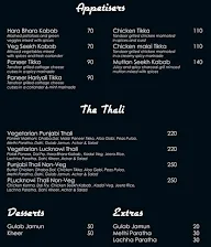 The Thali Company menu 1