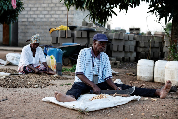 Mariana Ubisi and Ernesto Ubisi, parents of Vote Ubisi work at their home in Lillydale.