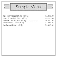 Sanjay Bakers menu 3