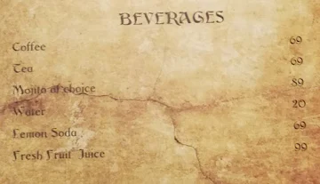 The Hobbit Cafe menu 