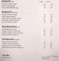 Burger Begum menu 1