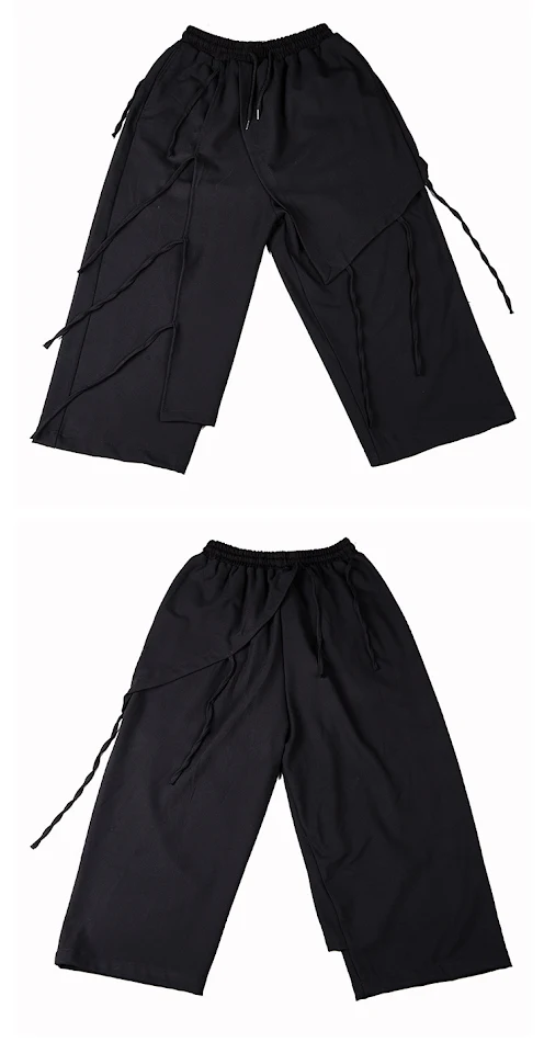 Calças masculinas originais Yamamoto Yaosi, estilo japonês escuro. Conforto e elegância autênticos. Ideal para um visual moderno e estiloso.