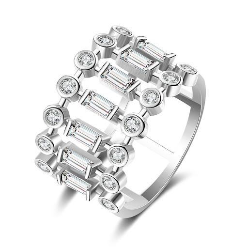 Title 7, Emerald gold-plated hollow ring setting perfect...