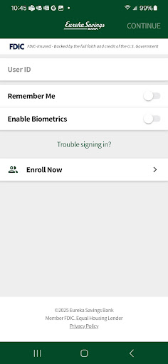 Screenshot Eureka Savings App