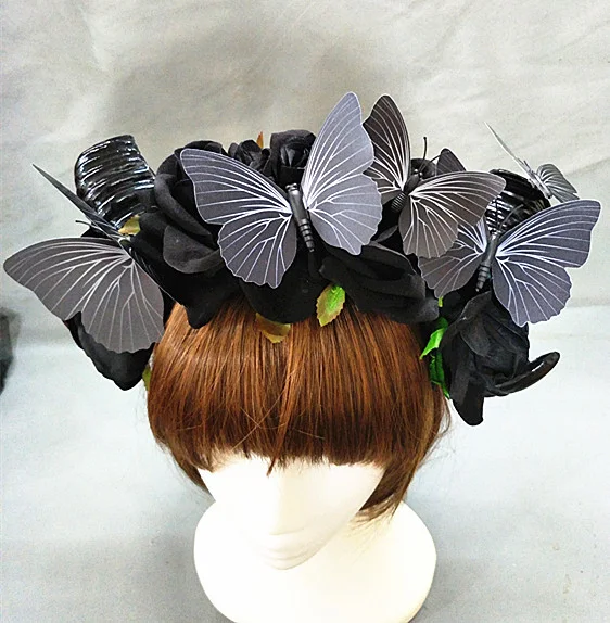 Title 3, Tiara Shofar Dark Rose Lolita Cosplay para a ca...