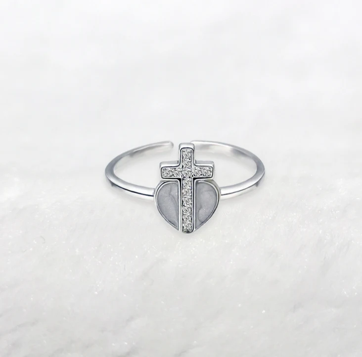 S925 Silver Love Heart Dropper Ring, a romantic expression of affection, the perfect gift, stylish and elegant, designed
