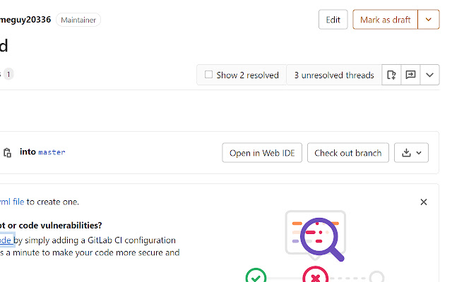 GitLab Resolved chrome extension