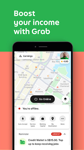 Screenshot Grab Driver: App for Partners