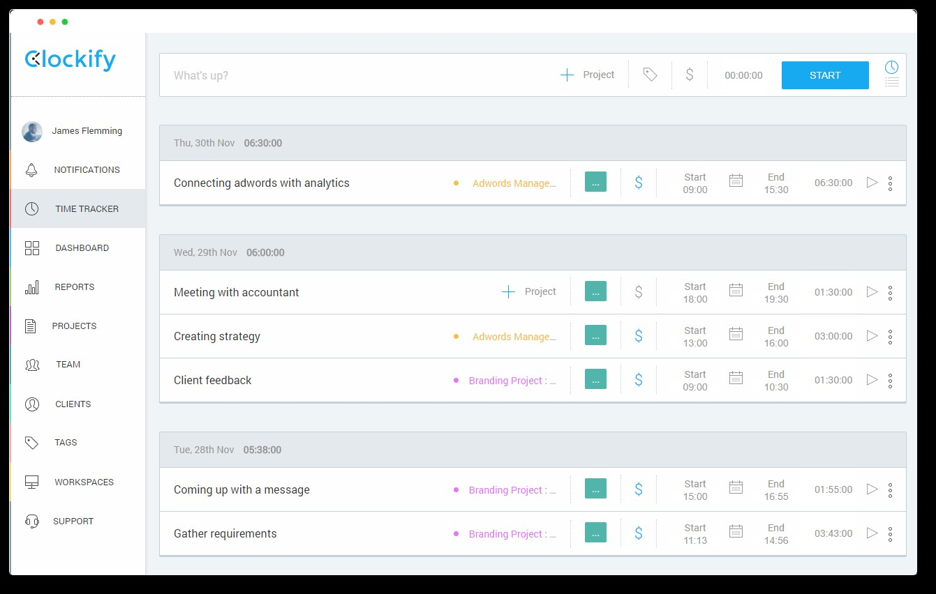 Freelance time tracking 9