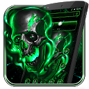 Download Green Fire Skull Theme Install Latest APK downloader