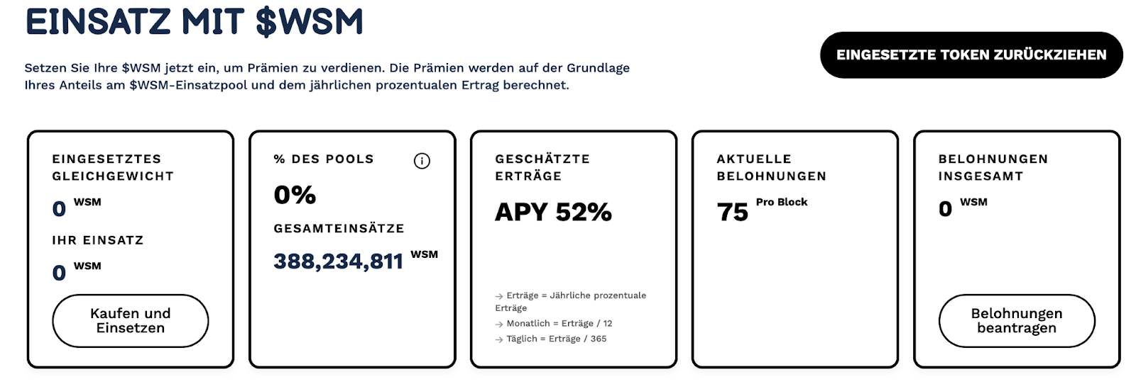 Staking Dashboard 