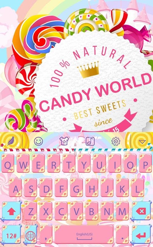 Android application Candy World for HiTap Keyboard screenshort