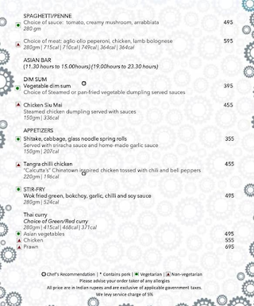 ZING - World of Flavours menu 