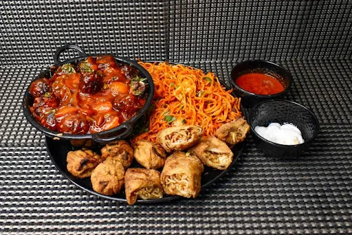 1 Veg Manchurian+1 Hakka Noodles+Fried Momos [1 Piece]+Spring Roll [1 Piece]