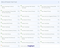 Praveen Food Truck menu 1