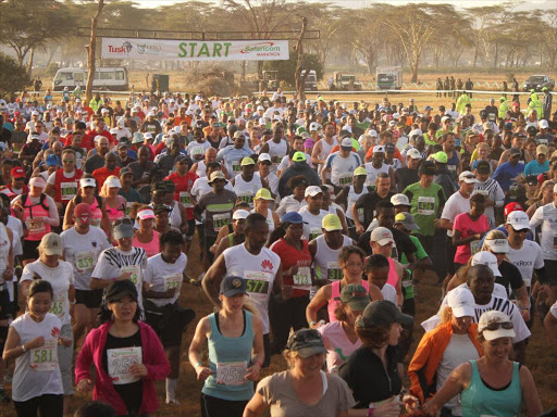 Participants at a past Lewa marathon. /FILE