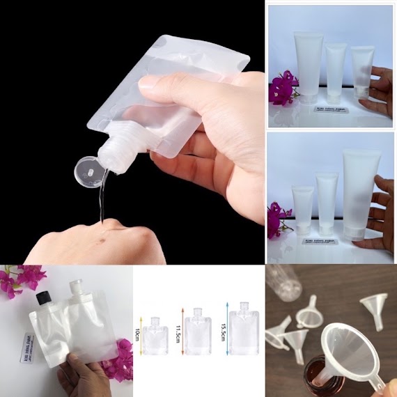 Túi Nhựa Trong Suốt Chiết Sữa Tắm Dầu Gội - Tuýp Túi Chiết Mỹ Phẩm 50Ml / 100Ml / 30Ml