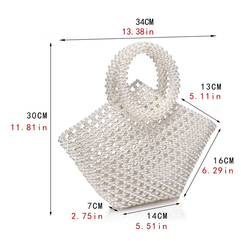Biserna torba Ženska crossbody pletena torba ručno rađena torba, svestrana i elegantna, idealna za svaku odevnu kombinaciju, must have!