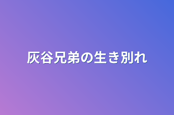 灰谷兄弟の生き別れ