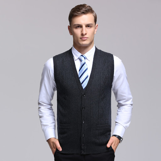 Title 3, Mens Wool Vest Knitted Vest Middle-aged Mens ...