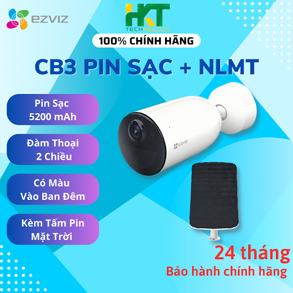 Camera Wifi Ezviz Cb3 Sạc Pin, Đàm Thoại 2 Chiều, Kèm Pin Năng Lượng Mặt Trời - Hàng Chính Hãng