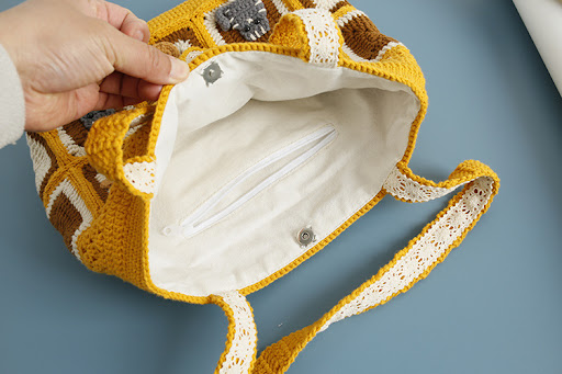 Title 8, Kitten Handmade Wool Crocheted Square Shoulder ...