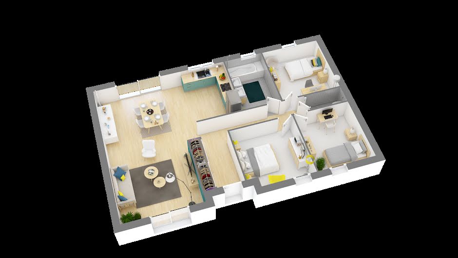Vente maison neuve 4 pièces 95.3 m² à Curgies (59990), 255 900 €