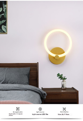 Title 8, Creative Wall Lamp Simple Modern Bedroom Bedsid...