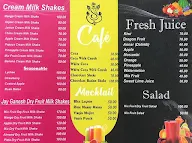 Jay Ganesh Juice Bar & Ice Cream Parlour menu 1