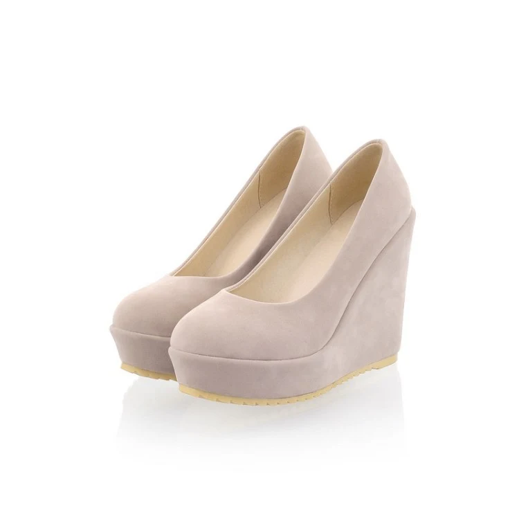 Scarpe Platform Donna Retro Fashion Suola Spessa Punta Tonda Lacci Decorazioni Zeppe Alte Donna Comode ed Eleganti