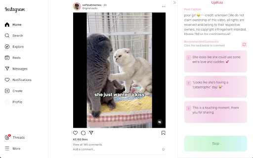 PageFuns: Gamify Your Instagram Experience with Funny AI Comments