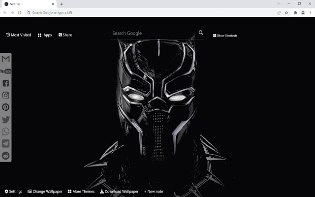 Black Panther Wallpaper HD New Tab